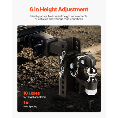 VEVOR Pintle Hitch 2 ιντσών Γάντζος δέκτη 2,5-3 ιντσών Lunette Ring 20000 lbs