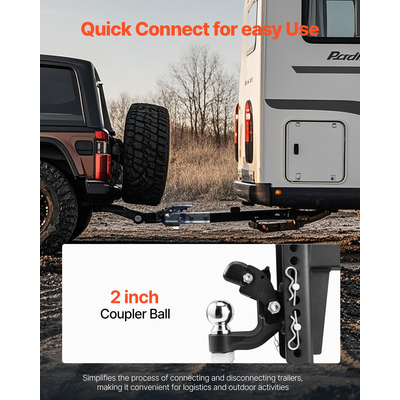 VEVOR Pintle Hitch 2 ιντσών Γάντζος δέκτη 2,5-3 ιντσών Lunette Ring 20000 lbs