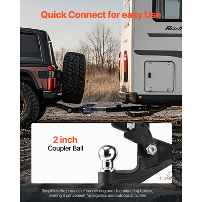 VEVOR Pintle Hitch 2 ιντσών Γάντζος δέκτη 2,5-3 ιντσών Lunette Ring 16000 lbs