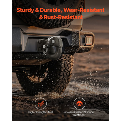 VEVOR Pintle Hitch Trailer Hitch Receiver for 2,5&quot;-3&quot; Lunette Ring 30000 lbs