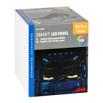 ΠΑΝΕΛ ΕΥΚΑΜΠΤΟ SMART LED PANEL 512 LED 70x173mm RGB ΜΕ ΚΑΛΩΔΙΟ 450cm ΓΙΑ USB & REMOTE CONTROL LAMPA - 1 ΤΕΜ.