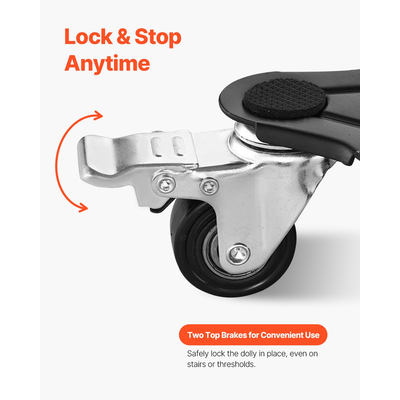 VEVOR Furniture Dolly Heavy Duty Furniture Mover με 5 τροχούς Χωρητικότητα 1200 λίβρες