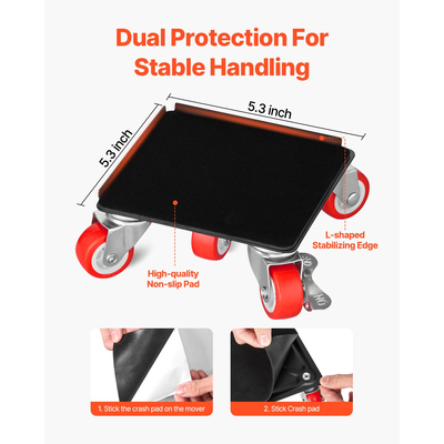 VEVOR Furniture Dolly Heavy Duty Furniture Mover με 5 τροχούς Χωρητικότητα 1200 λίβρες