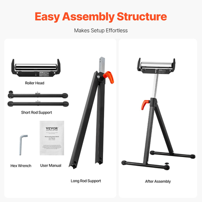 Βάση κυλίνδρου VEVOR Μέγιστο φορτίο 250 lb Ρυθμιζόμενο ύψος 27-43 in για ξυλουργική