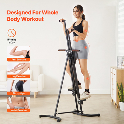 VEVOR Stair Stepper Vertical Home Gym Cardio Climber Folding Workout Άσκηση
