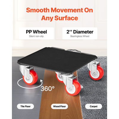 VEVOR Furniture Dolly Heavy Duty Furniture Mover με 5 τροχούς Χωρητικότητα 3474 λίβρες