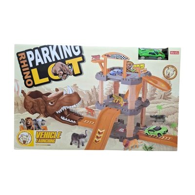 Σετ αυτοκινητόδρομος-Parking Δεινόσαυρος με εκτοξευτή - 8880 - 310472