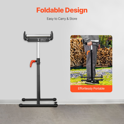 VEVOR 2-pack Rollers Stand Max Load 250 lb Ρυθμιζόμενο 27-43 in για ξυλουργική
