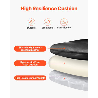 Καρέκλα γραφείου VEVOR Υψηλή πλάτη καρέκλα με υποπόδιο οσφυϊκό μαξιλάρι μαύρο