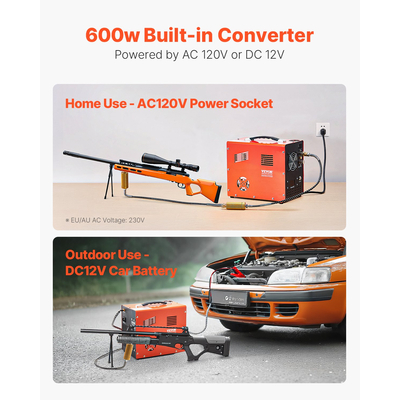 VEVOR PCP Air Compressor 4500PSI PCP Airgun Compressor με ενσωματωμένο μετατροπέα