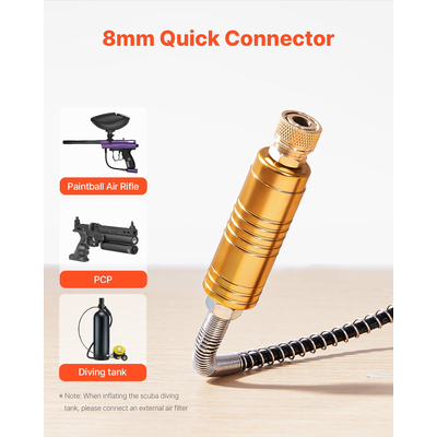 VEVOR PCP Air Compressor 4500PSI PCP Airgun Compressor με ενσωματωμένο μετατροπέα