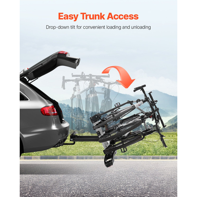 Βάση ποδηλάτου VEVOR για 3 ποδήλατα Βάση ποδηλάτου με κοτσαδόρο που κλειδώνει και ταιριάζει σε δέκτες 5 cm