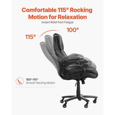 Πόμολο καρέκλας στελεχών VEVOR Executive Chair Κόμμα πλάτης - Οσφυϊκή υποστήριξη Μαύρο
