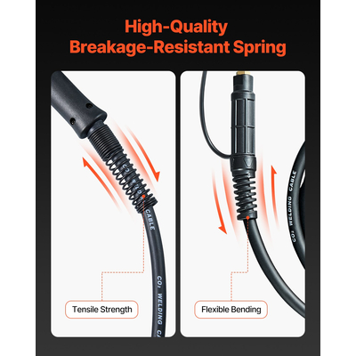 Πιστόλι καρουλιού VEVOR 200Amp με καλώδιο 10FT Κατάλληλο για σύρματα συγκόλλησης 0,030&quot; 0,035