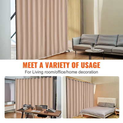 VEVOR Room Divider Φορητό πάνελ Διαχωριστικό δωματίου με ρόδες Privacy Screen Καφέ