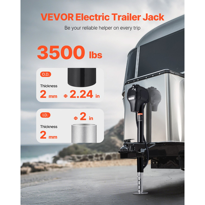 VEVOR Electric Trailer Jack 3500 lbs Power Tongue Jack for RV Trailer &amp; Camper