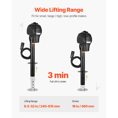 VEVOR Electric Trailer Jack 3500 lbs Power Tongue Jack for RV Trailer &amp; Camper