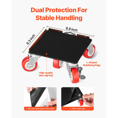 VEVOR Furniture Dolly Heavy Duty Furniture Mover με 5 τροχούς Χωρητικότητα 3474 λίβρες
