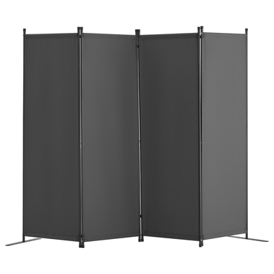 VEVOR Room Divider 4-Panel Πτυσσόμενη οθόνη Privacy Fabric Partition Office Γκρι