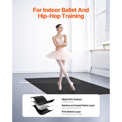 Σετ δαπέδου γυμναστικής 6,6&#039; x 3&#039; PVC εξοπλισμός γυμναστικής γιόγκα για πιλάτες