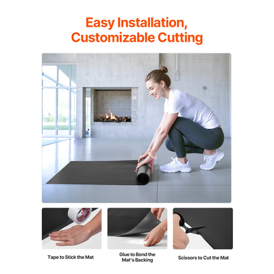 Σετ δαπέδου γυμναστικής 6,6&#039; x 3&#039; PVC εξοπλισμός γυμναστικής γιόγκα για πιλάτες