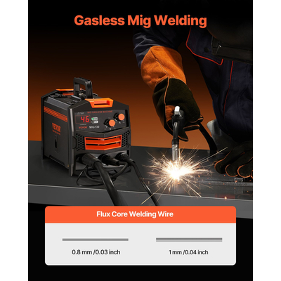 Μηχανή συγκόλλησης VEVOR MIG Welder 130Amp Gasless Flux Core Mig με μετατροπέα IGBT