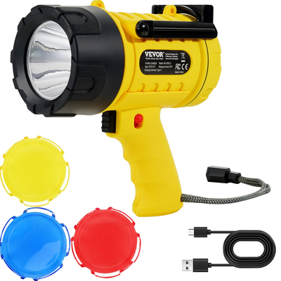 VEVOR USB Super Bright Επαναφορτιζόμενος Φακός Προβολέας 1000.000LM