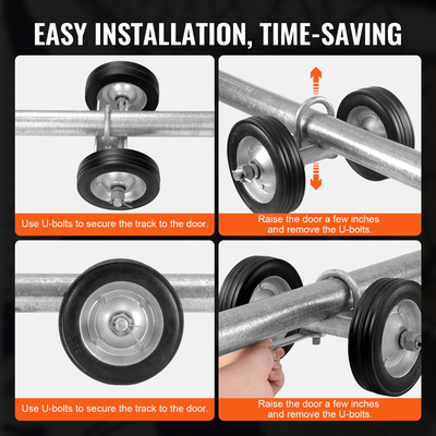 VEVOR Sliding Gate Kit 6&quot; Εξοπλισμός κυλιόμενου βαρέως τύπου για πόρτα φορτίο 600 lbs