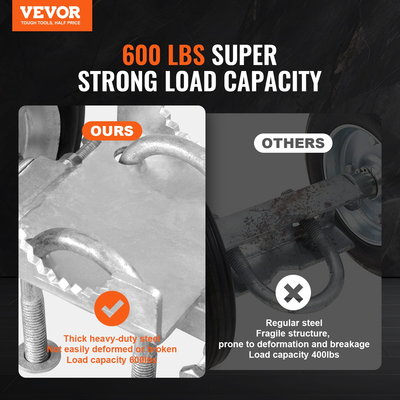 VEVOR Sliding Gate Kit 6&quot; Ρυθμιζόμενο υλικό βαρέως τύπου, φορτίο 600 lbs