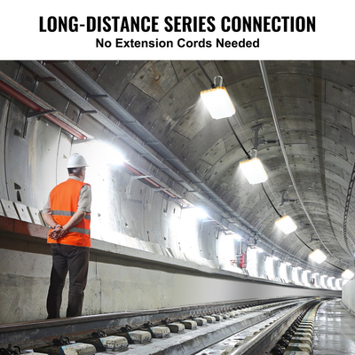 VEVOR 50FT Construction String φώτα εργασίας 75W 7500LM Συνδεόμενα αδιάβροχα