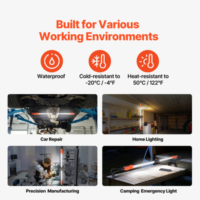 VEVOR Underhood Work Light 2300LM 6000mAh LED Ασύρματο Φως εργασίας Επαναφορτιζόμενο