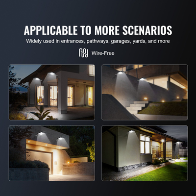 VEVOR 2PCS 800W LED Solar Light Street 1400LM Solar Motion Lamp Outdoor