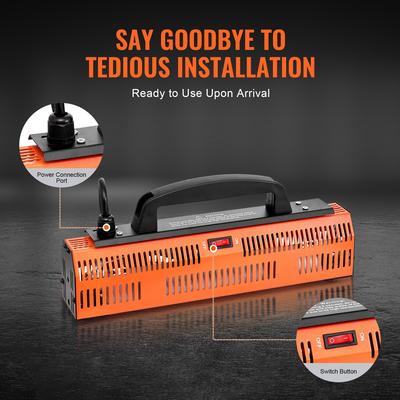 VEVOR Υπέρυθρη λάμπα πολυμερισμού 1000W χειρός για αυτόματο στέγνωμα αμαξώματος