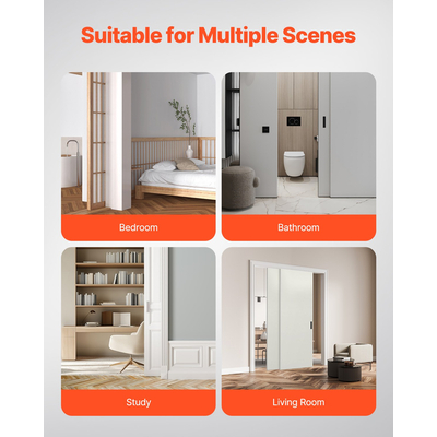 VEVOR Bypass Door Hardware 6ft Bypass Closet Door Track Kit για σύστημα 2 θυρών