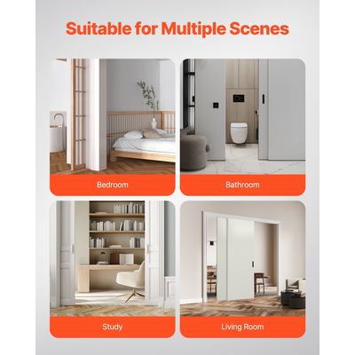 VEVOR Bypass Door Hardware 8ft Bypass Closet Door Track Kit για σύστημα 2 θυρών