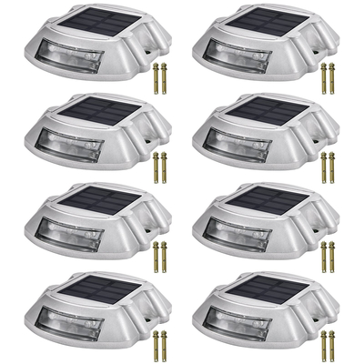 Driveway Lights, Solar Driveway Lights 8-pack, Dock Lights with Switch, σε λευκό