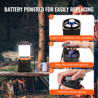 VEVOR LED Camping Lantern με μπαταρία all-in-one για εξαιρετική εμπειρία