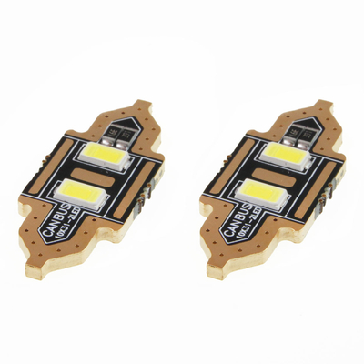 ΛΑΜΠΑΚΙΑ ΠΛΑΦΟΝΙΕΡΑΣ 31mm 12V 5.600K 2xSMD 5730 LED AMIO - 2 ΤΕΜ.