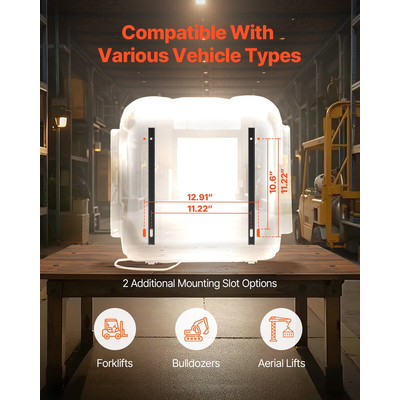 VEVOR Universal Forklift Seat Fold Down Tractor Seat Suspension Ρυθμιζόμενη πλάτη