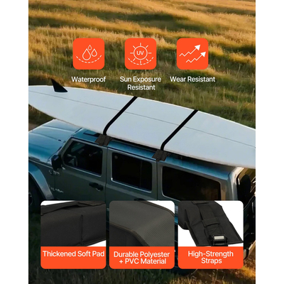 VEVOR Soft Roof Rack Pads 31,5&quot; Universal Car Roof Rack Pad 176LBS Loading