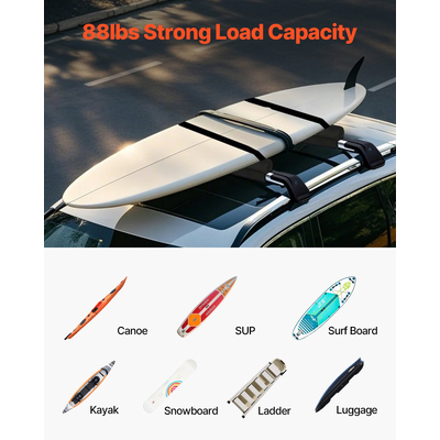VEVOR Τακάκια ραφιών οροφής για Crossbar 88lbs Χωρητικότητα φόρτωσης για ιστιοσανίδα κανό καγιάκ