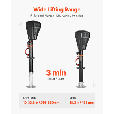 VEVOR Electric Trailer Jack 5000 lbs Power Tongue Jack for RV Trailer &amp; Camper