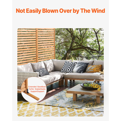 VEVOR Ξύλινη οθόνη απορρήτου 36&quot; x 76&quot; Ανεξάρτητη εξωτερική οθόνη απορρήτου