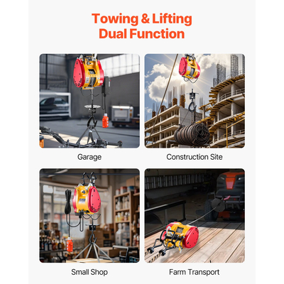 VEVOR 2-σε-1 φορητό ηλεκτρικό βαρούλκο βαρούλκο 1100LBS Ενσύρματο/Ασύρματο Τηλεχειριστήριο