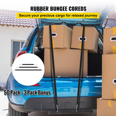 VEVOR Rubber Bungee Κορδόνια, 11 Pack 9&quot;, 21 Pack 15&quot;, 21 Pack 21&quot;, Ιμάντες δεσίματος από φυσικό καουτσούκ με γάντζους, βαρέως τύπου διάφορα μεγέθη εξωτερικού χώρου από μουσαμάδες για στερέωση ρυμουλκούμενων σε επίπεδο κρεβάτι, καμβάδες, φορτίο