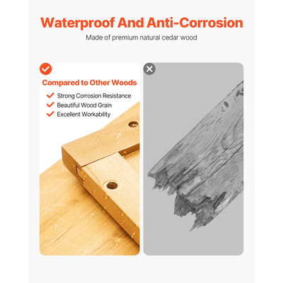 VEVOR Υπαίθριο ξύλινο υπόστεγο αποθήκευσης αδιάβροχο υπόστεγο εργαλείων κήπου 31,5x63,8 ιντσών