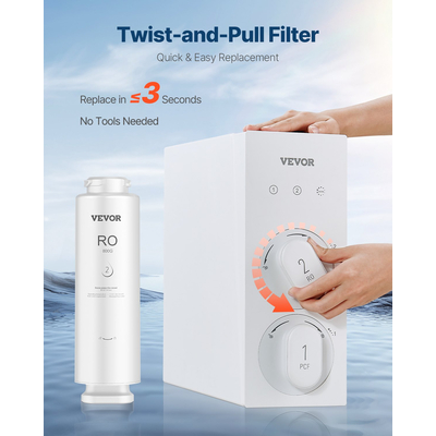 Αντικατάσταση συστήματος αντίστροφης όσμωσης VEVOR για φίλτρο νερού κάτω από το νεροχύτη SS-006