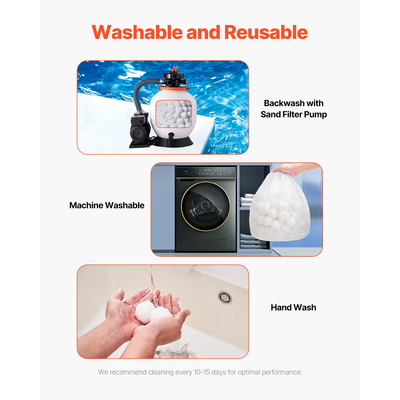 VEVOR Μπάλες φίλτρου πισίνας για αντλία φίλτρου άμμου 3,5 λίβρες επαναχρησιμοποιούμενες για πισίνα