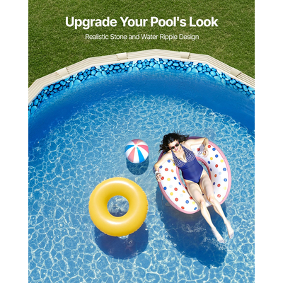 VEVOR Oval Liner Pool Liner 18x33ft Unibead Style Pool Liner 52in Ύψος τοίχου