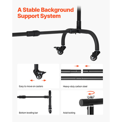 Βάση σκηνικού VEVOR Κιτ κινούμενης βάσης 7 x 10 πόδια για πάρτι και φωτογραφικό στούντιο βίντεο